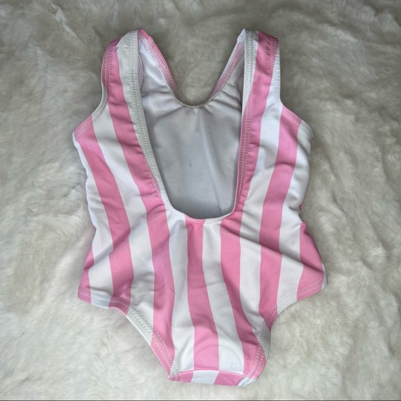 NEW Pink & White striped Baby One Piece Pineapple in Shades Swim suit Size 3-6M - Picture 6 of 6